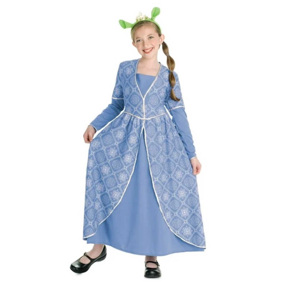 Dreamworks Shrek Princess Fiona Costume dress - Blue and Green NEW M 8-10